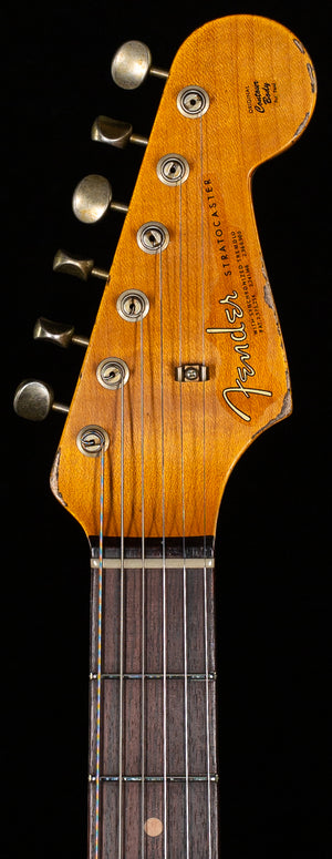 Fender Custom Shop 1963 Stratocaster Super Heavy Relic Super Faded Aged Surf Green over 3-Color Sunburst (487)
