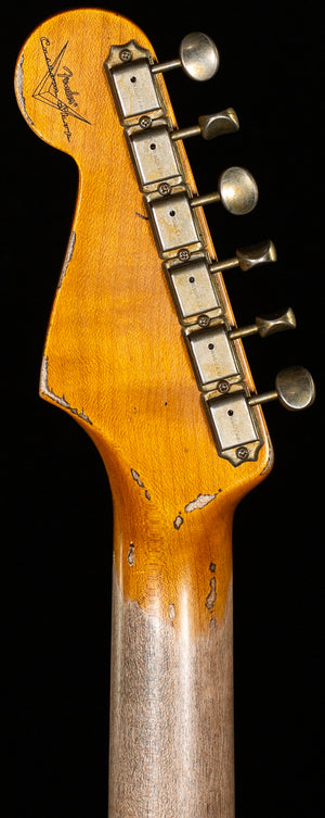 Fender Custom Shop 1963 Stratocaster Super Heavy Relic Super Faded Aged Surf Green over 3-Color Sunburst (487)