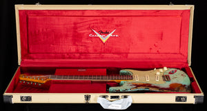 Fender Custom Shop 1963 Stratocaster Super Heavy Relic Super Faded Aged Surf Green over 3-Color Sunburst (487)