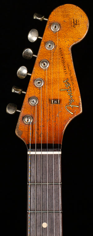 Fender Custom Shop Masterbuilt Dennis Galuszka 1961 Stratocaster Heavy Relic Desert Sand over Green over Black (031)