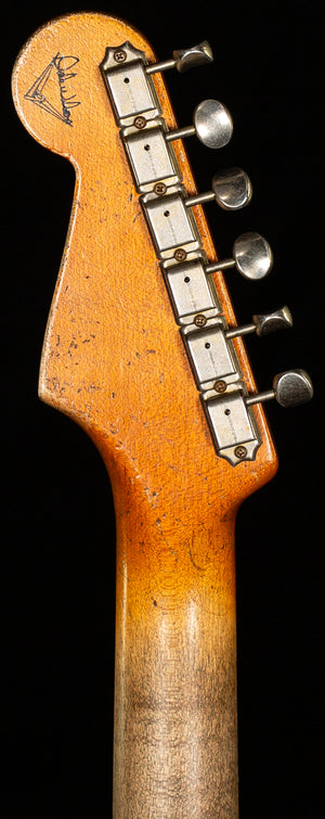 Fender Custom Shop Masterbuilt Dennis Galuszka 1961 Stratocaster Heavy Relic Desert Sand over Green over Black (031)