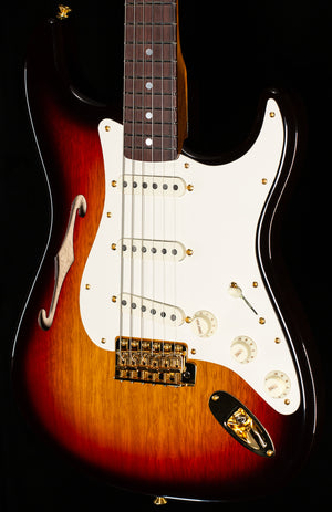 Fender Custom Shop Artisan Korina Thinline Stratocaster Chocolate 3-Tone Sunburst (247)