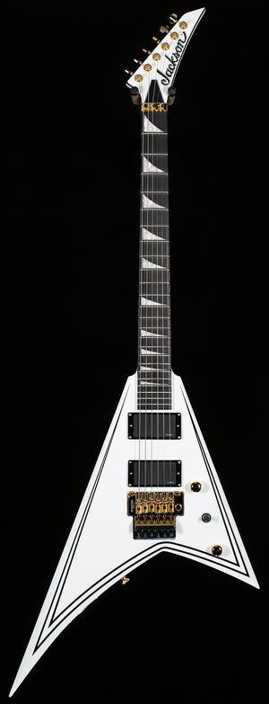 Jackson MJ Series Rhoads RR24MG Ebony Fingerboard White with Black Pinstripes (159)