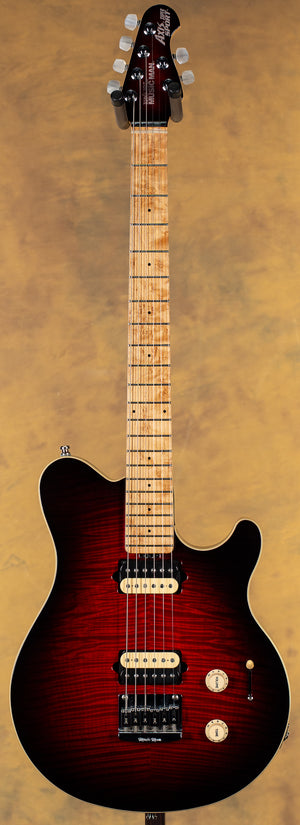 2003 Ernie Ball Music Man Axis Super Sport HH Hardtail Black Cherry Burst