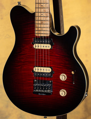 2003 Ernie Ball Music Man Axis Super Sport HH Hardtail Black Cherry Burst