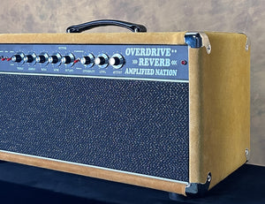 Amplified Nation Overdrive Reverb Head Golden Brown Suede 100w