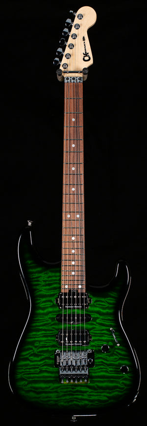 Charvel MJ San Dimas Style 1 HSH FR PF QM Transparent Green Burst (325)