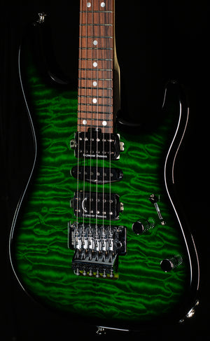 Charvel MJ San Dimas Style 1 HSH FR PF QM Transparent Green Burst (325)