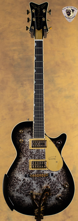 2023 Gretsch G6134TG Limited Edition Paisley Penguin with String-Thru Bigsby Black Paisley