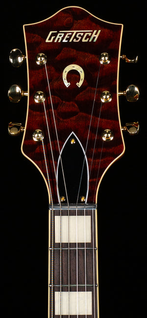 Gretsch G6120TGQM-56 Limited Edition Quilt Classic Chet Atkins Hollow Body with Bigsby Roundup Orange Stain Lacquer (084)