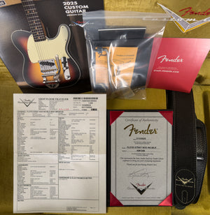 Fender Custom Shop Masterbuilt Kyle McMillin Floyd Rose Stratocaster NOS Trans Black Burst on Inca Silver (249)