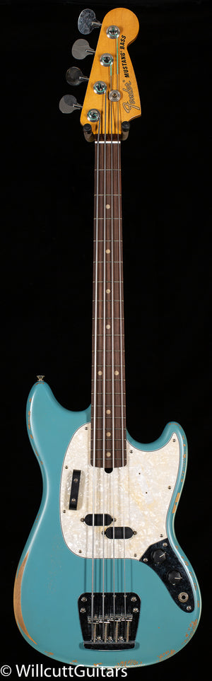 Fender JMJ Road Worn Mustang Bass Rosewood Fingerboard Faded Daphne Blue (569)