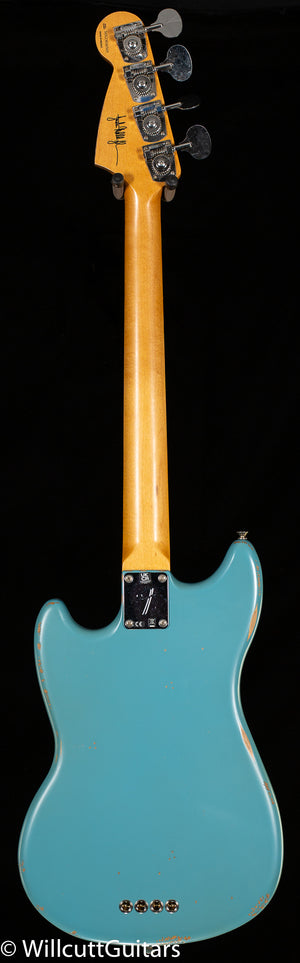 Fender JMJ Road Worn Mustang Bass Rosewood Fingerboard Faded Daphne Blue (569)