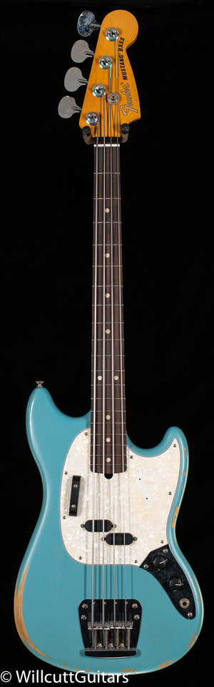 Fender JMJ Road Worn Mustang Bass Rosewood Fingerboard Faded Daphne Blue (575)