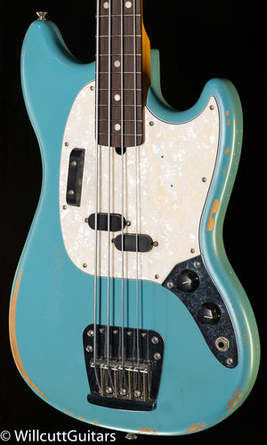 Fender JMJ Road Worn Mustang Bass Rosewood Fingerboard Faded Daphne Blue (575)