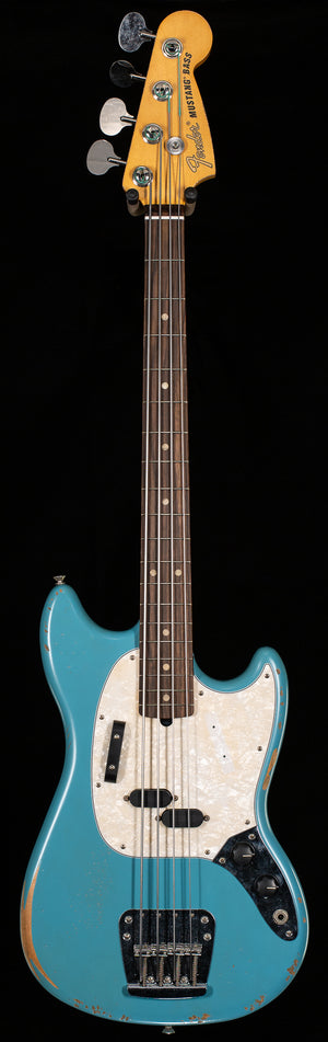 Fender JMJ Road Worn Mustang Bass Rosewood Fingerboard Faded Daphne Blue (404)