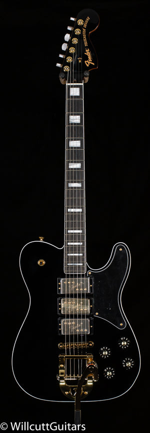 Fender Parallel Universe Volume II Troublemaker Tele Deluxe with Bigsby, Ebony Fingerboard, Black (215)