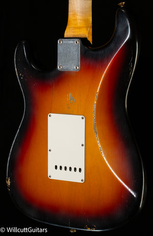 Fender Custom Shop Masterbuilt Andy Hicks True '62 Strat Journeyman Relic 3-Tone Sunburst Brazilian (008)