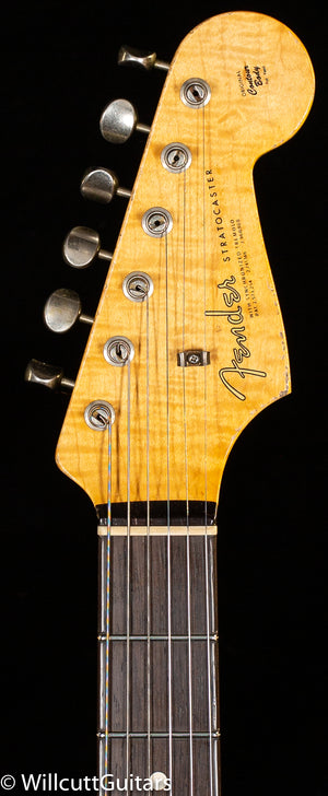 Fender Custom Shop True '62 Stratocaster Journeyman Relic Masterbuilt Dennis Galuszka 'Olympic White Brazilian Fingerboard (025)