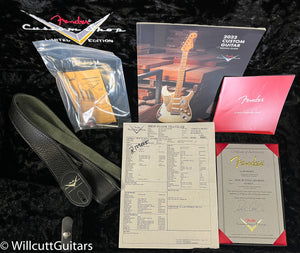 Fender Custom Shop True '62 Stratocaster Journeyman Relic Masterbuilt Dennis Galuszka 'Olympic White Brazilian Fingerboard (025)