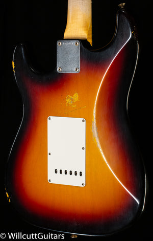 Fender Custom Shop Masterbuilt Andy Hicks True '62 Strat Journeyman Relic 3-Tone Sunburst Brazilian (034)