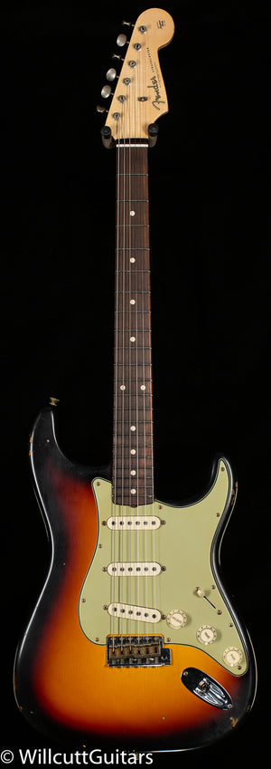 Fender Custom Shop Masterbuilt Vincent Van Trigt 1961 Strat Journeyman Brazilian 3-Tone Sunburst (038)