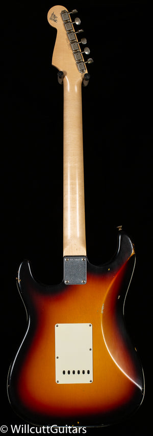 Fender Custom Shop Masterbuilt Vincent Van Trigt 1961 Strat Journeyman Brazilian 3-Tone Sunburst (038)