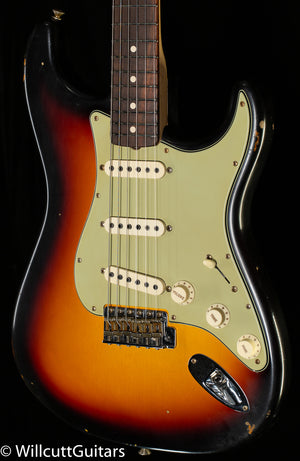 Fender Custom Shop Masterbuilt Vincent Van Trigt 1961 Strat Journeyman Brazilian 3-Tone Sunburst (038)