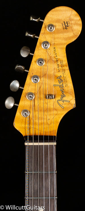 Fender Custom Shop Masterbuilt Dennis Galuzska True '62 Strat Journeyman Relic Black Brazilian 59 C (084)