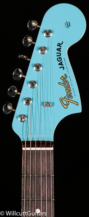 Fender Custom Shop 1962 Jaguar Time Capsule Finish Painted Head Cap Daphne Blue (137)