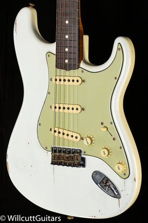 Fender Custom Shop Masterbuilt Andy Hicks True '62 Stratocaster Journeyman Relic Olympic White Brazilian 59 C (418)