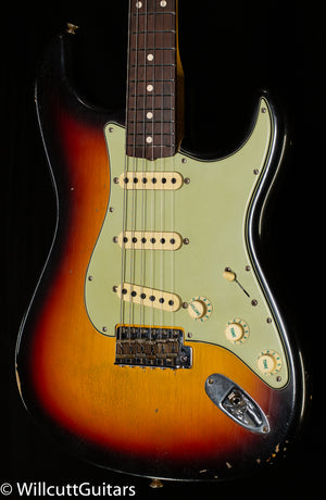 Fender Custom Shop Masterbuilt Andy Hicks True '62 Strat Journeyman Relic 3-Tone Sunburst Brazilian (432)
