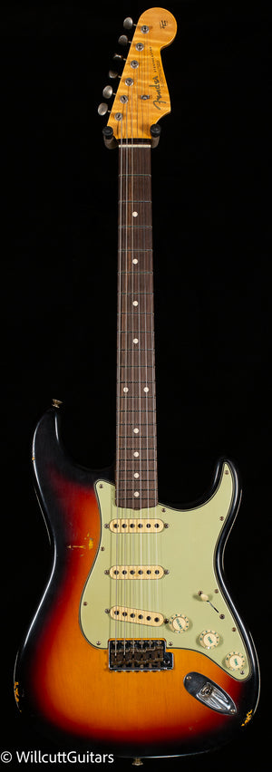 Fender Custom Shop Masterbuilt Andy Hicks True '62 Strat Journeyman Relic 3-Tone Sunburst Brazilian (917)