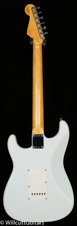Fender Custom Shop Willcutt True '62 Stratocaster Journeyman Relic Olympic White 60s Oval C (698)