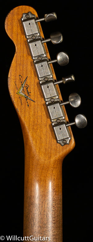 Fender Custom Shop LTD CuNiFe Roasted Telecaster Custom Heavy Relic Aged Daphne Blue over 3-Tone Sunburst (095)