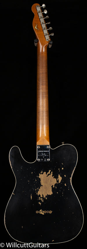 Fender Custom Shop LTD CuNiFe Telecaster Custom Heavy Relic Aged Black Over 3-Tone Sunburst (145)