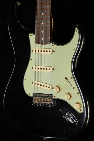 Fender Custom Shop Masterbuilt Dennis Galuzska True '62 Strat Journeyman Relic Black Brazilian '59 C (316)