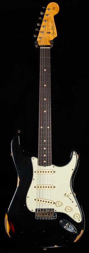 Fender Custom Shop Willcutt True '62 Stratocaster Journeyman Relic Black over 3TS '59 C (492)