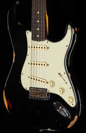 Fender Custom Shop Willcutt True '62 Stratocaster Journeyman Relic Black over 3TS '59 C (492)