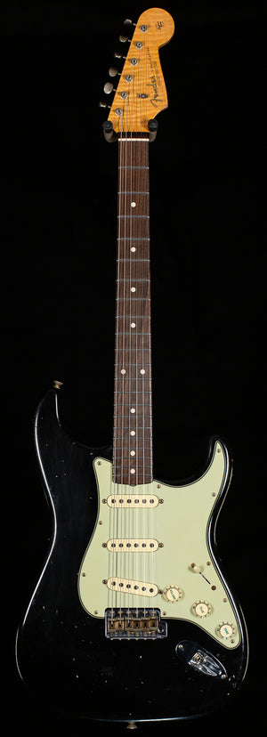 Fender Custom Shop Masterbuilt Dennis Galuzska True '62 Strat Journeyman Relic Black Brazilian 59 C (950)