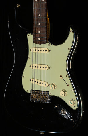 Fender Custom Shop Masterbuilt Dennis Galuzska True '62 Strat Journeyman Relic Black Brazilian 59 C (950)
