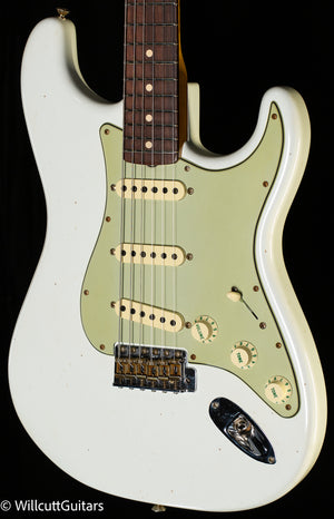 Fender Custom Shop Willcutt True '62 Stratocaster Journeyman Relic Olympic White 59 C (388)