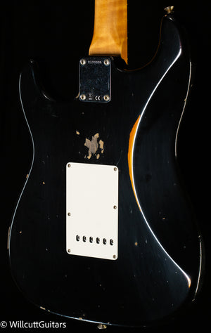 Fender Custom Shop Willcutt True '62 Stratocaster Journeyman Relic Black over 3TS '59 C (396)
