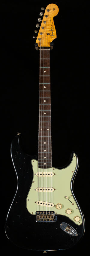 Fender Custom Shop Masterbuilt Dennis Galuzska True '62 Strat Journeyman Relic Black Brazilian 59 C (608)