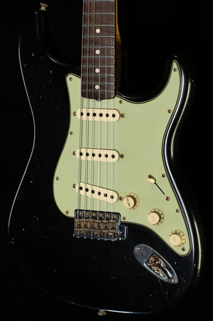 Fender Custom Shop Masterbuilt Dennis Galuzska True '62 Strat Journeyman Relic Black Brazilian 59 C (608)