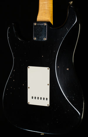 Fender Custom Shop Masterbuilt Dennis Galuzska True '62 Strat Journeyman Relic Black Brazilian 59 C (608)