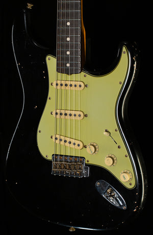 Fender Custom Shop Masterbuilt Dennis Galuzska True '62 Strat Journeyman Relic Black Brazilian 59 C (880)