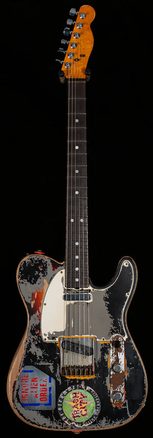 Fender Custom Shop Masterbuilt Paul Waller Ltd Joe Strummer Telecaster Super Heavy Relic Aged Black over 3-Color Sunburst (774)