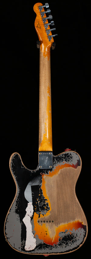 Fender Custom Shop Masterbuilt Paul Waller Ltd Joe Strummer Telecaster Super Heavy Relic Aged Black over 3-Color Sunburst (774)