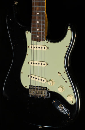 Fender Custom Shop Masterbuilt Dennis Galuzska True '62 Strat Journeyman Relic Black Brazilian 59 C (004)